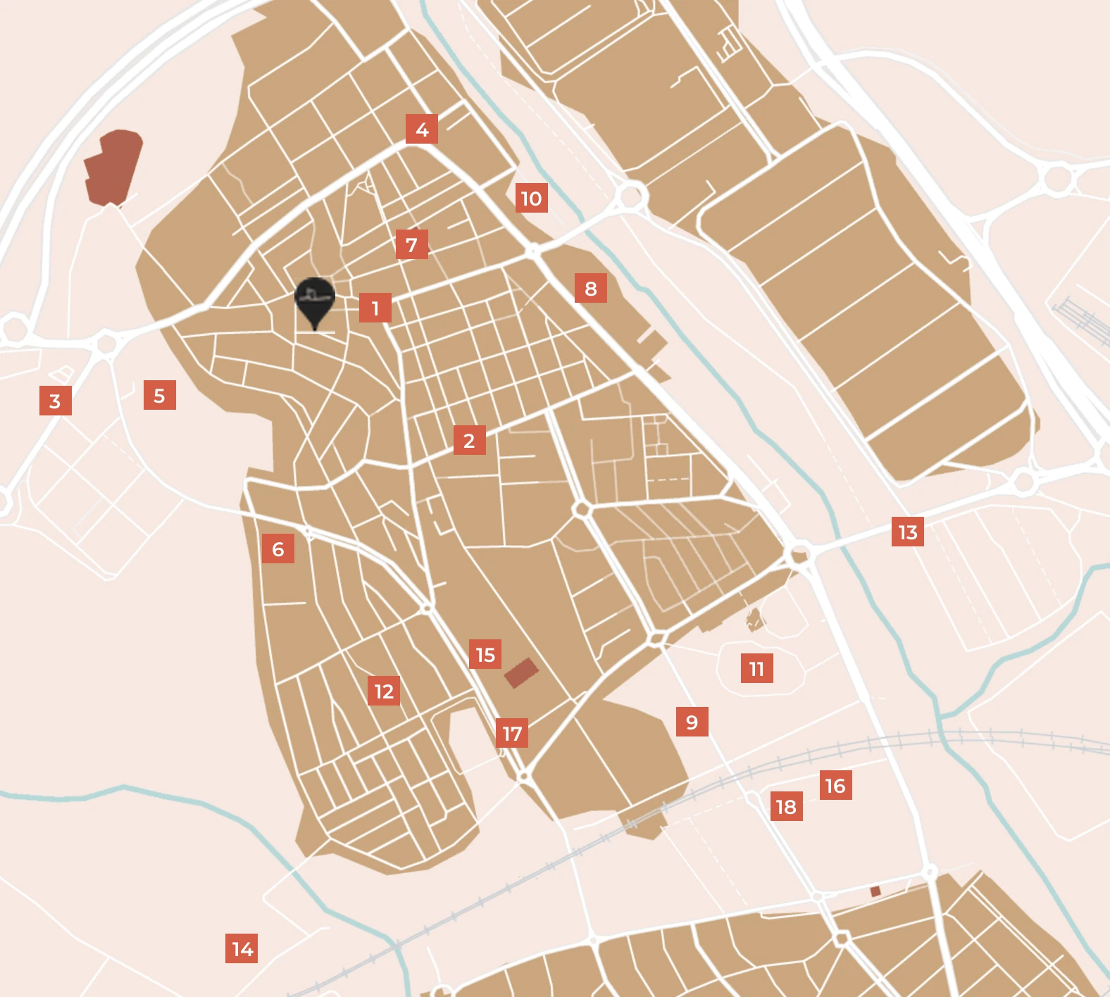 Mapa de servicios cercanos a Passatge Montjuïc